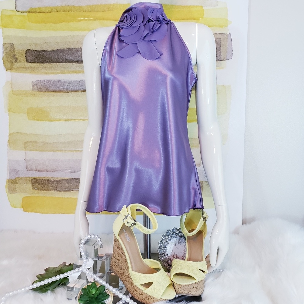 A. Byer | Lilac Halter Top Size Large